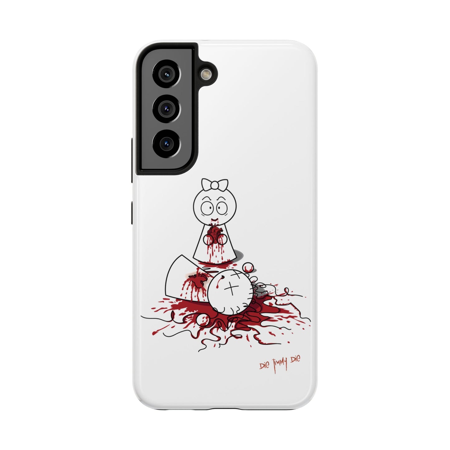 DIE JIMMY DIE - "Your Heart Will Go On" Hard Phone Case | Anti-Valentine’s Dark Humor Artifact | Tough Goth Tech Accessory