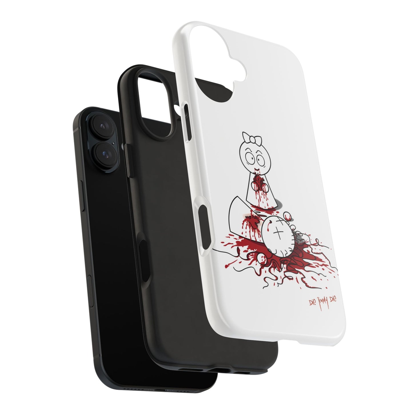 DIE JIMMY DIE - "Your Heart Will Go On" Hard Phone Case | Anti-Valentine’s Dark Humor Artifact | Tough Goth Tech Accessory