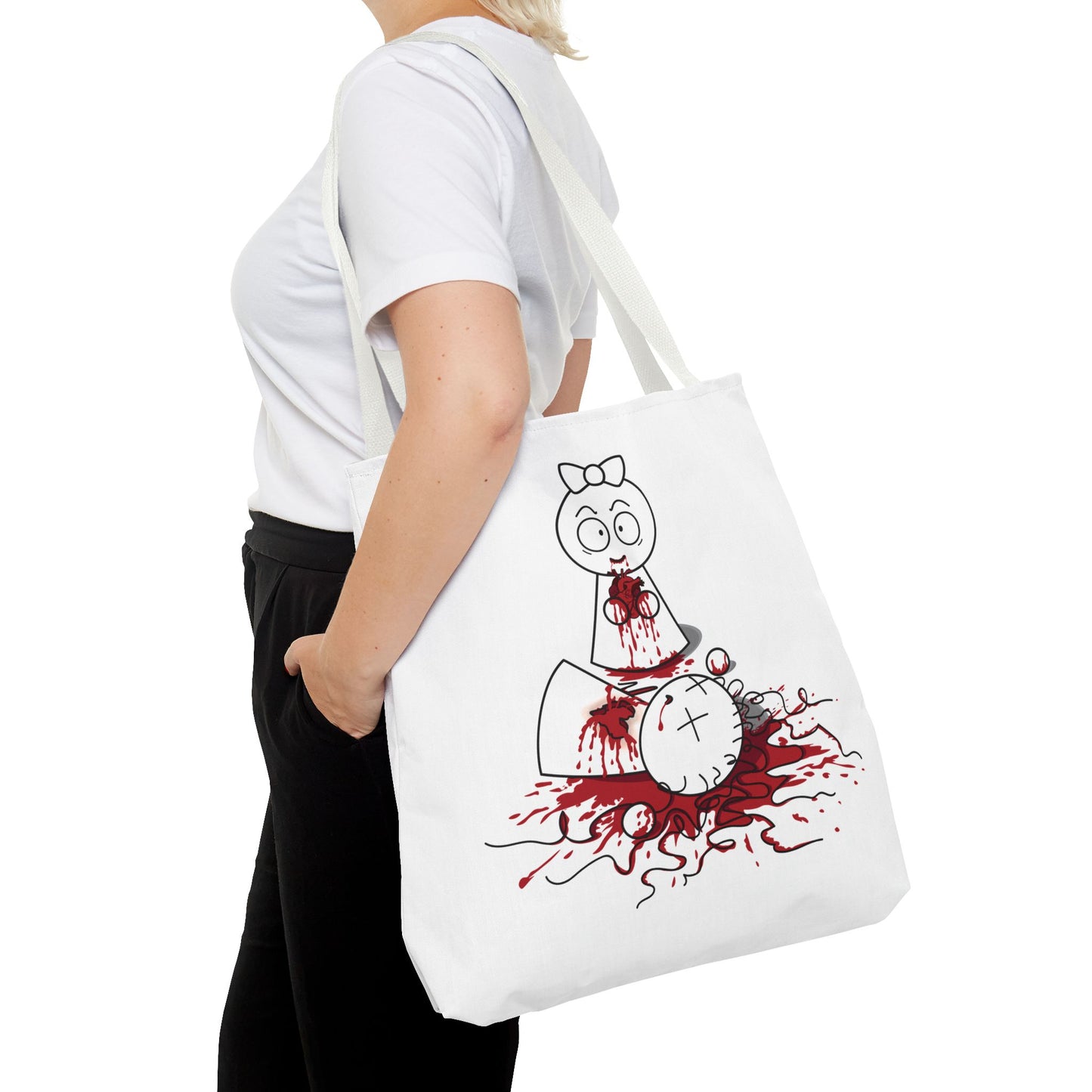 DIE JIMMY DIE - "Your Heart Will Go On" Tote Bag | Anti-Valentine’s Dark Humor Carryall | Alt-Goth Streetwear Artifact