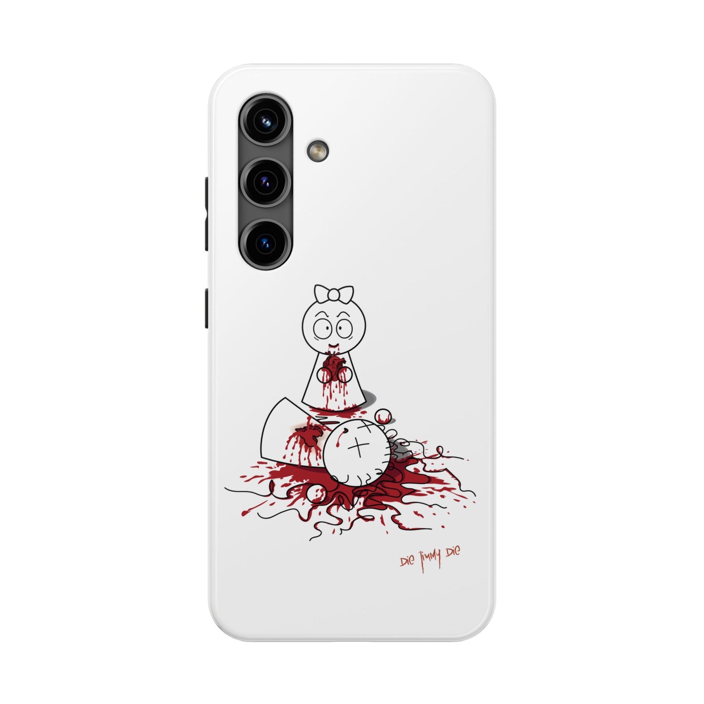 DIE JIMMY DIE - "Your Heart Will Go On" Hard Phone Case | Anti-Valentine’s Dark Humor Artifact | Tough Goth Tech Accessory