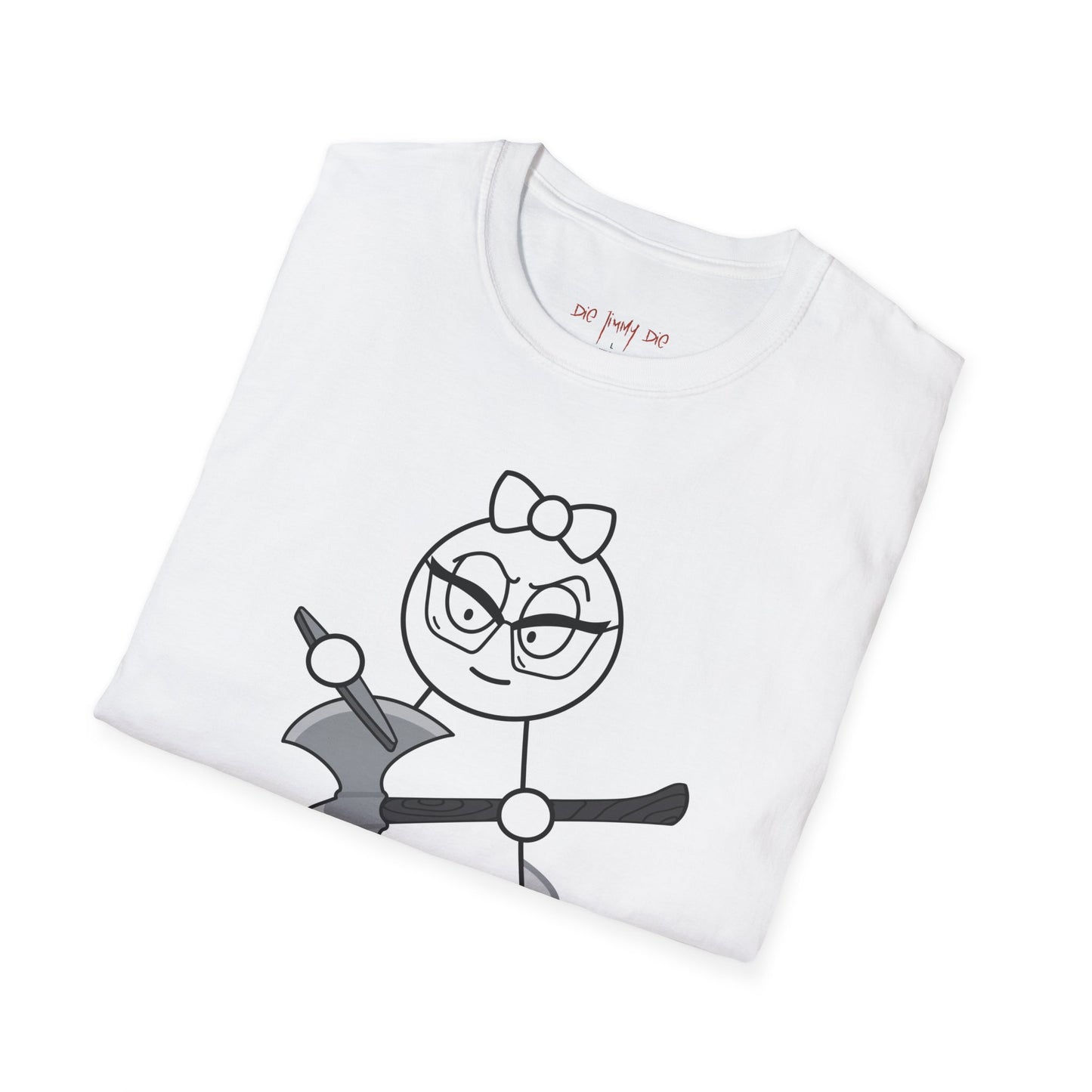 Die Jimmy Die “Sharp as an Axe Frankie” T-Shirt – Dark Humor Graphic Tee, Alt Gothic Streetwear, Cult Saga Apparel, Premium Unisex Gildan 64000 Cotton