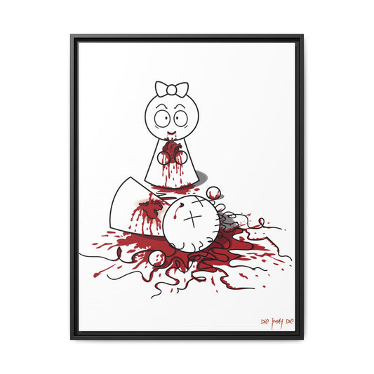 DIE JIMMY DIE - "Your Heart Will Go On" Framed Canvas | Anti-Valentine’s Dark Humor Art Print | 24x32 Cult Cinematic Decor
