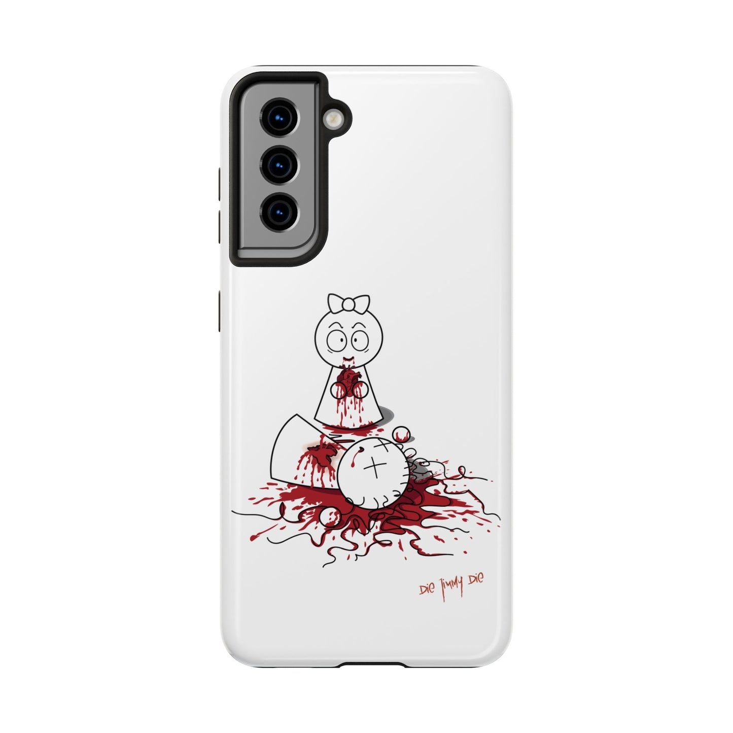 DIE JIMMY DIE - "Your Heart Will Go On" Hard Phone Case | Anti-Valentine’s Dark Humor Artifact | Tough Goth Tech Accessory