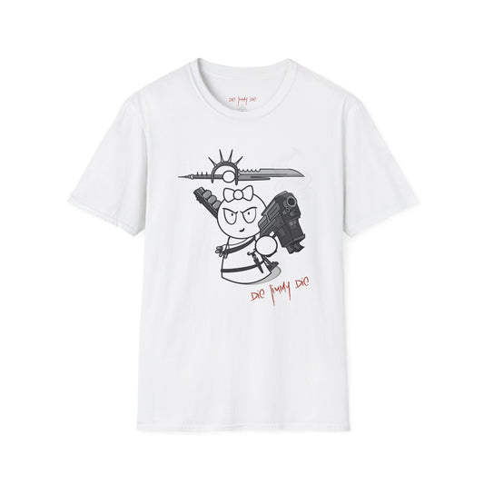 Die Jimmy Die – Warrior Frankie | Comic-Style Action Graphic Tee, Dark Humor Collector Art Shirt, Gildan 64000 Unisex Tee