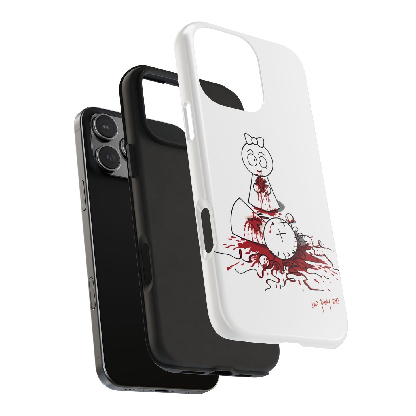 DIE JIMMY DIE - "Your Heart Will Go On" Hard Phone Case | Anti-Valentine’s Dark Humor Artifact | Tough Goth Tech Accessory
