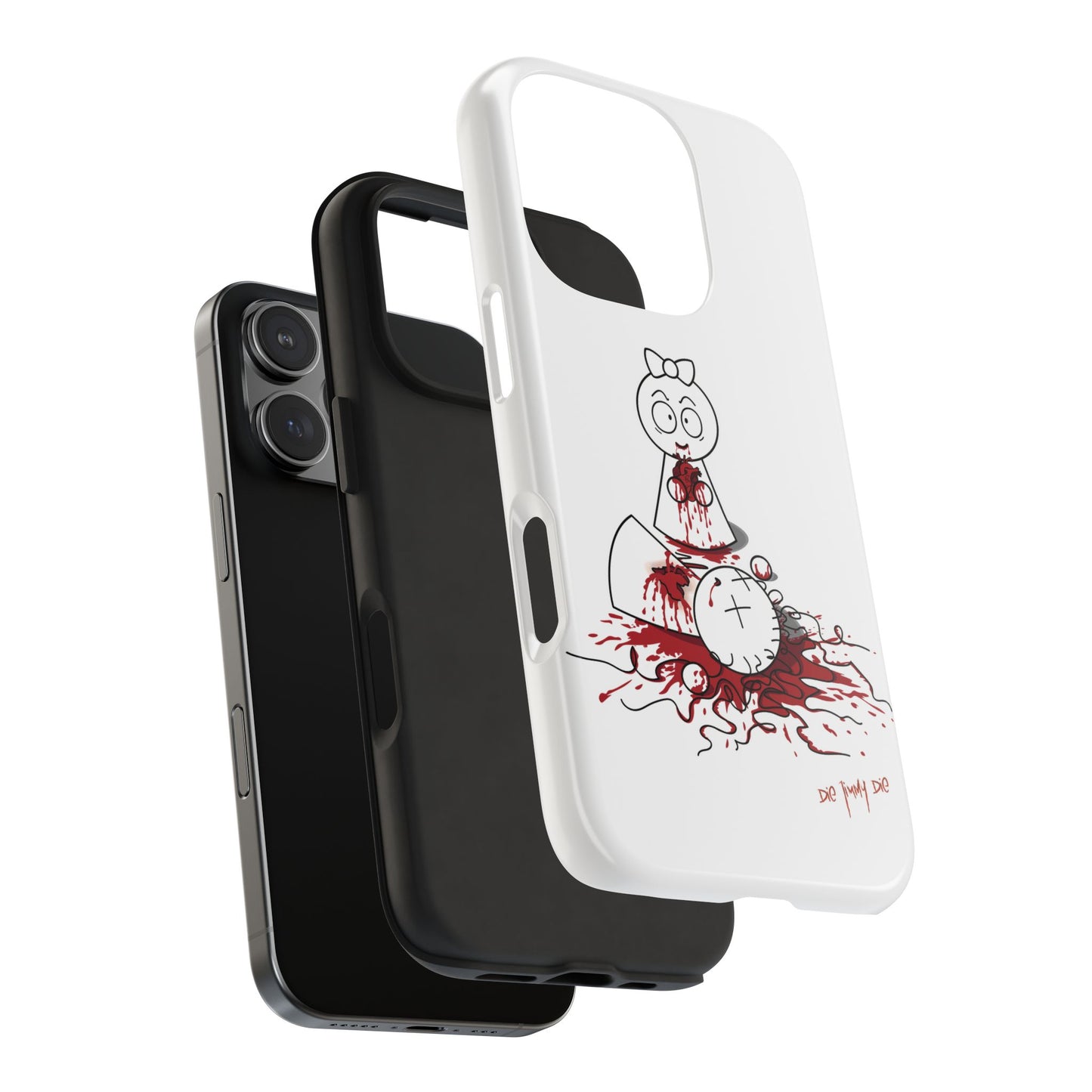 DIE JIMMY DIE - "Your Heart Will Go On" Hard Phone Case | Anti-Valentine’s Dark Humor Artifact | Tough Goth Tech Accessory