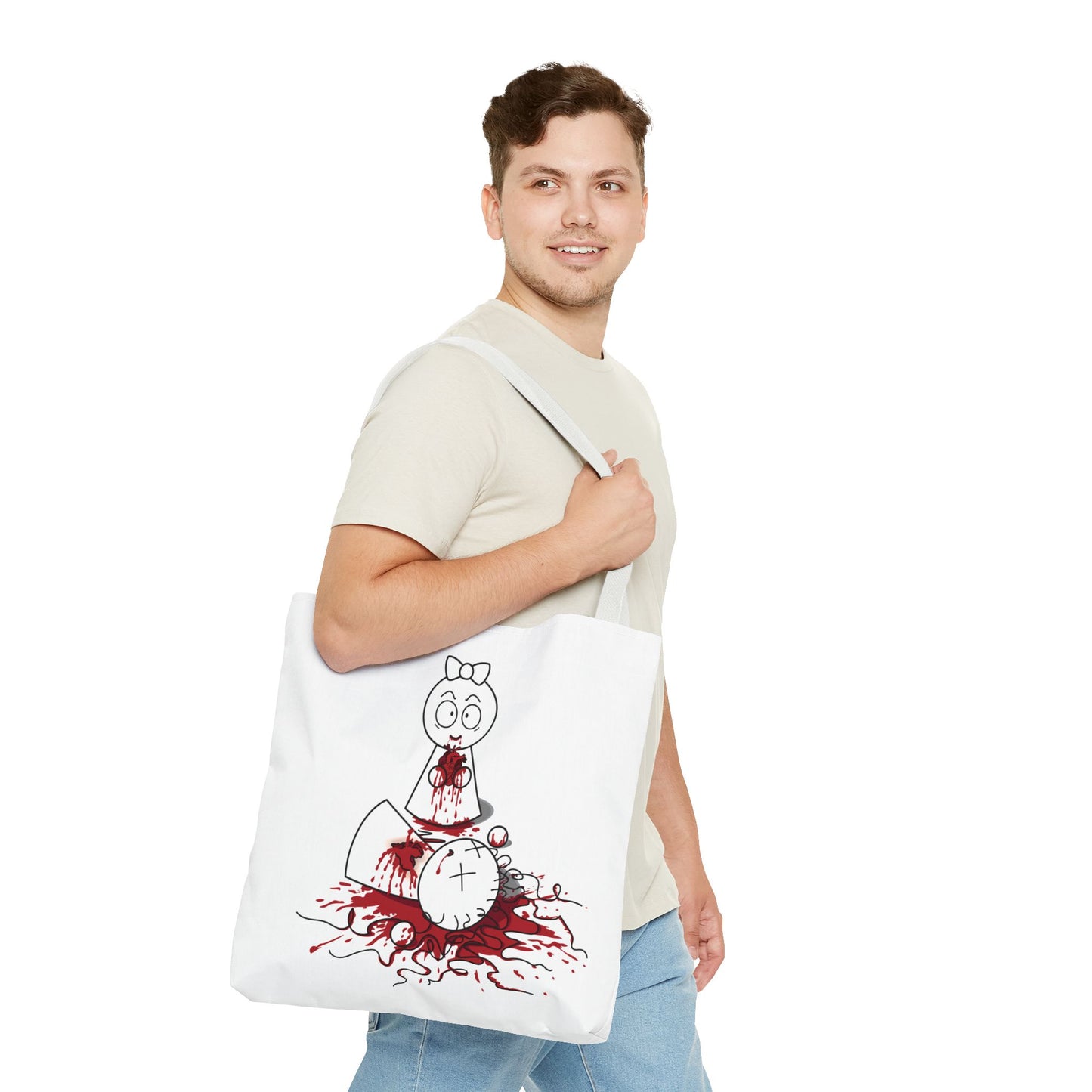 DIE JIMMY DIE - "Your Heart Will Go On" Tote Bag | Anti-Valentine’s Dark Humor Carryall | Alt-Goth Streetwear Artifact