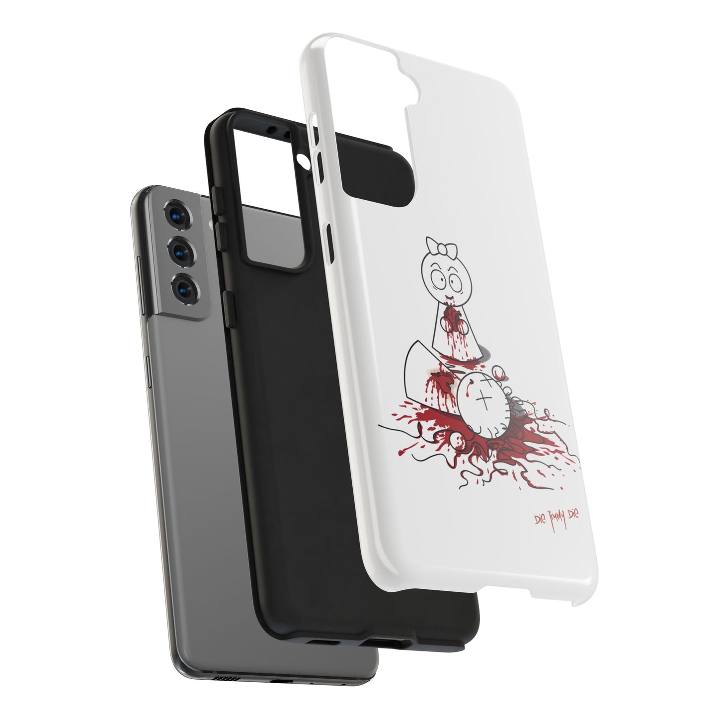 DIE JIMMY DIE - "Your Heart Will Go On" Hard Phone Case | Anti-Valentine’s Dark Humor Artifact | Tough Goth Tech Accessory