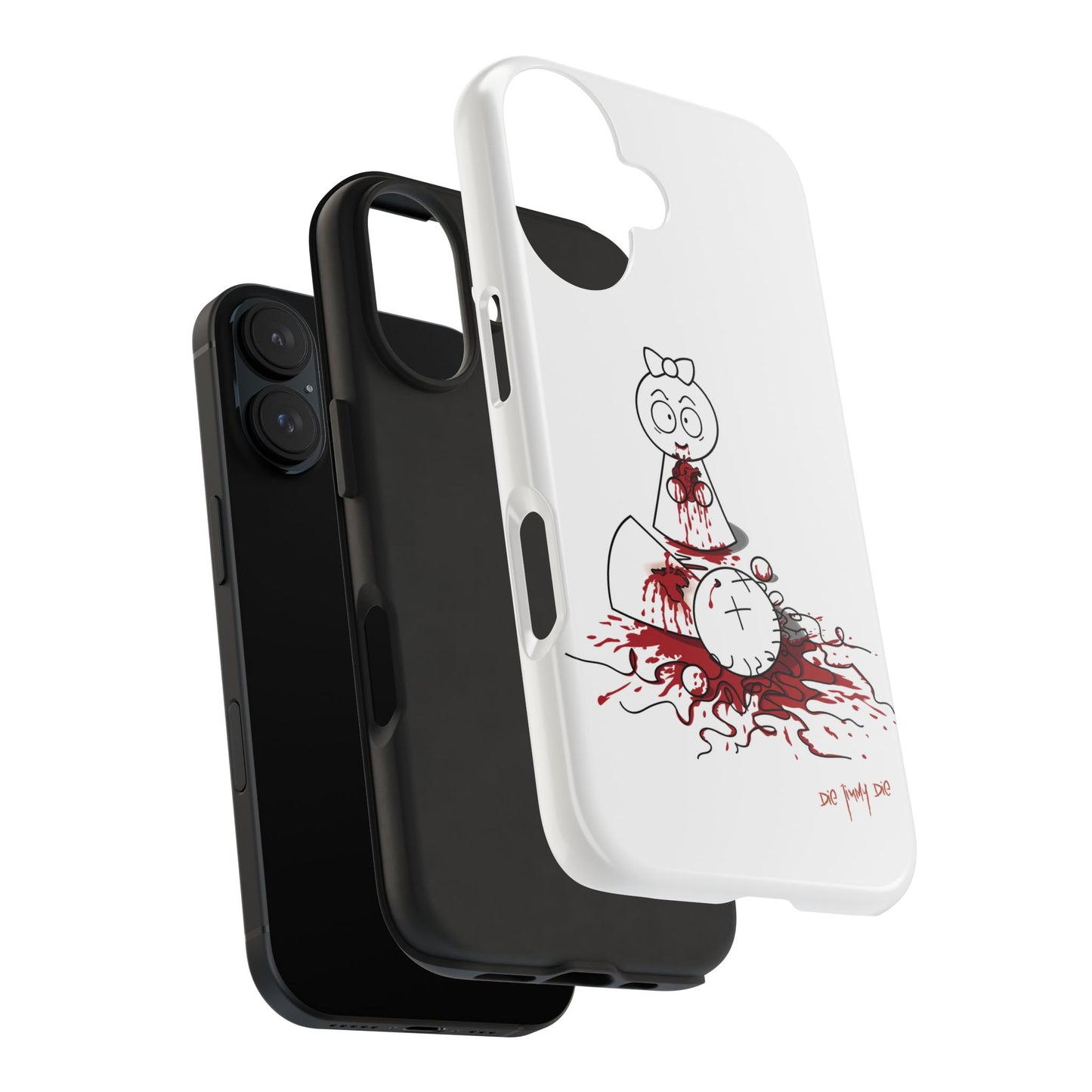 DIE JIMMY DIE - "Your Heart Will Go On" Hard Phone Case | Anti-Valentine’s Dark Humor Artifact | Tough Goth Tech Accessory