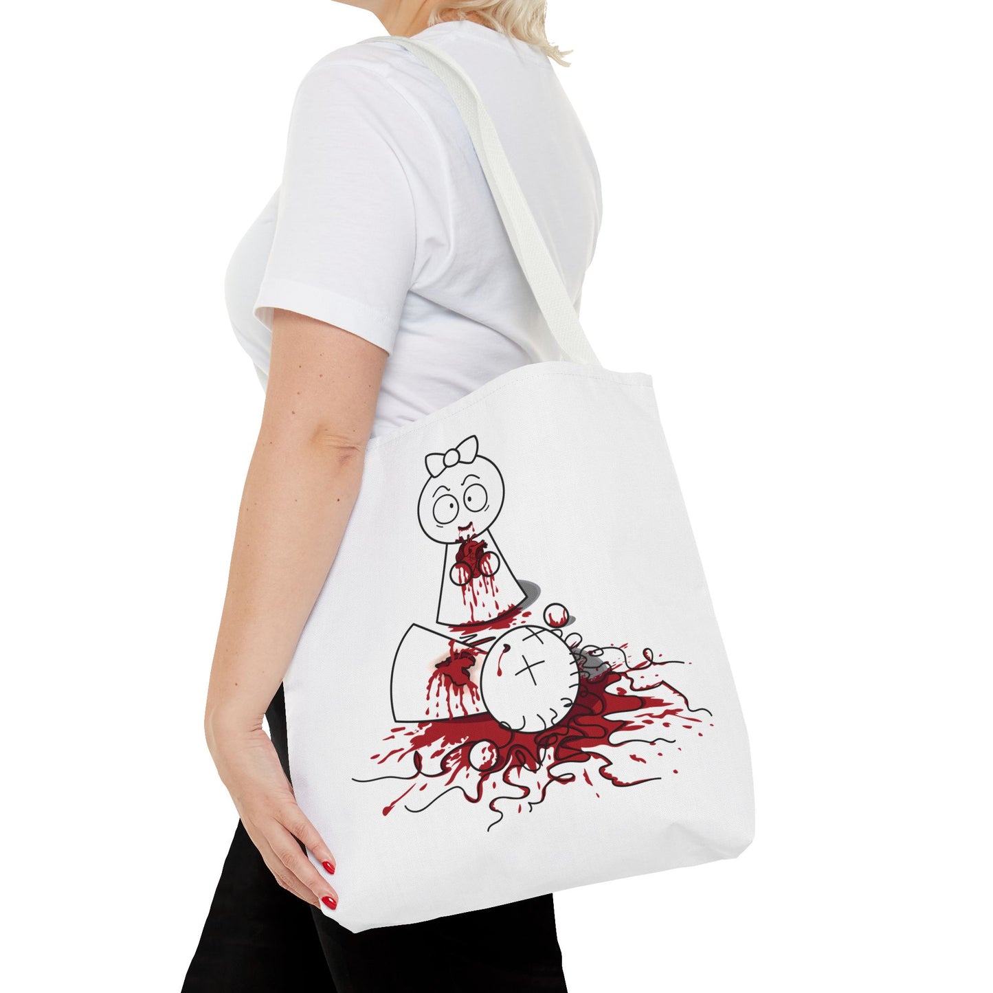 DIE JIMMY DIE - "Your Heart Will Go On" Tote Bag | Anti-Valentine’s Dark Humor Carryall | Alt-Goth Streetwear Artifact