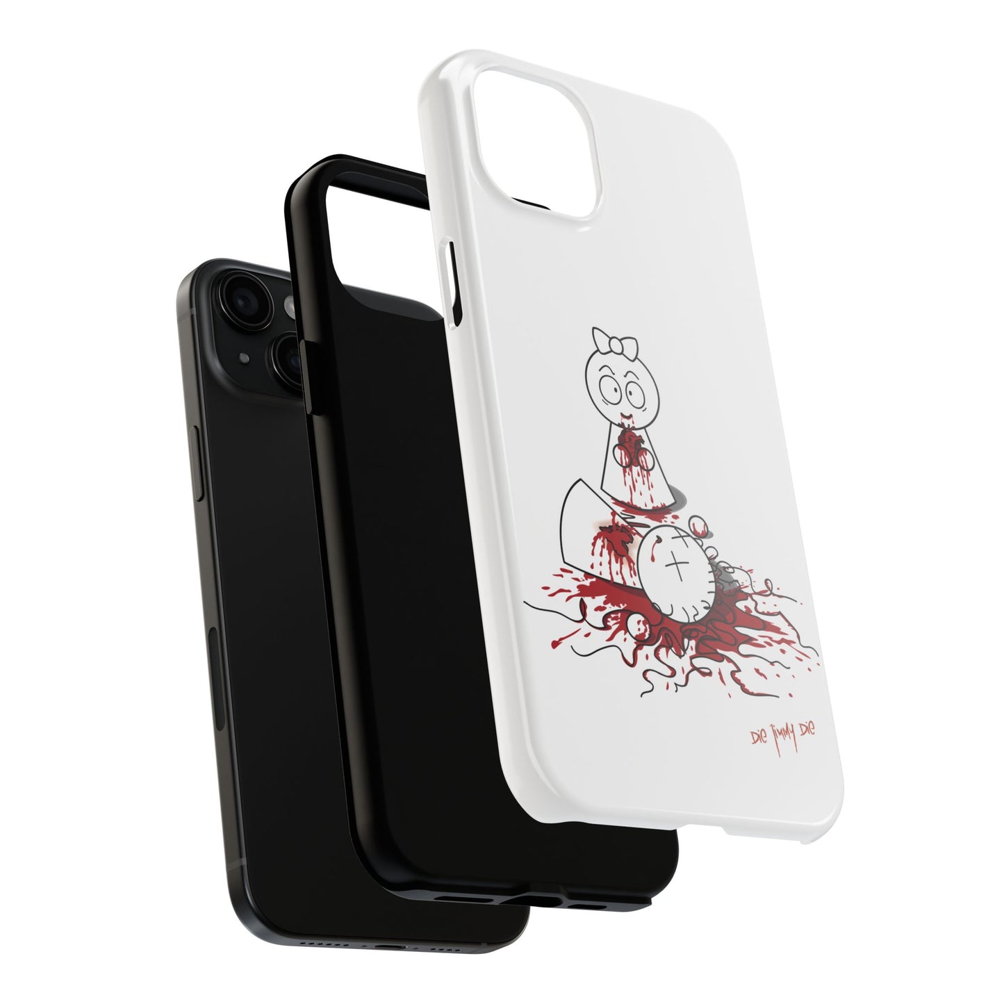 DIE JIMMY DIE - "Your Heart Will Go On" Hard Phone Case | Anti-Valentine’s Dark Humor Artifact | Tough Goth Tech Accessory