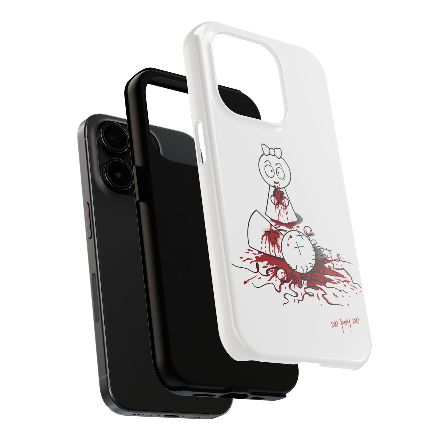DIE JIMMY DIE - "Your Heart Will Go On" Hard Phone Case | Anti-Valentine’s Dark Humor Artifact | Tough Goth Tech Accessory