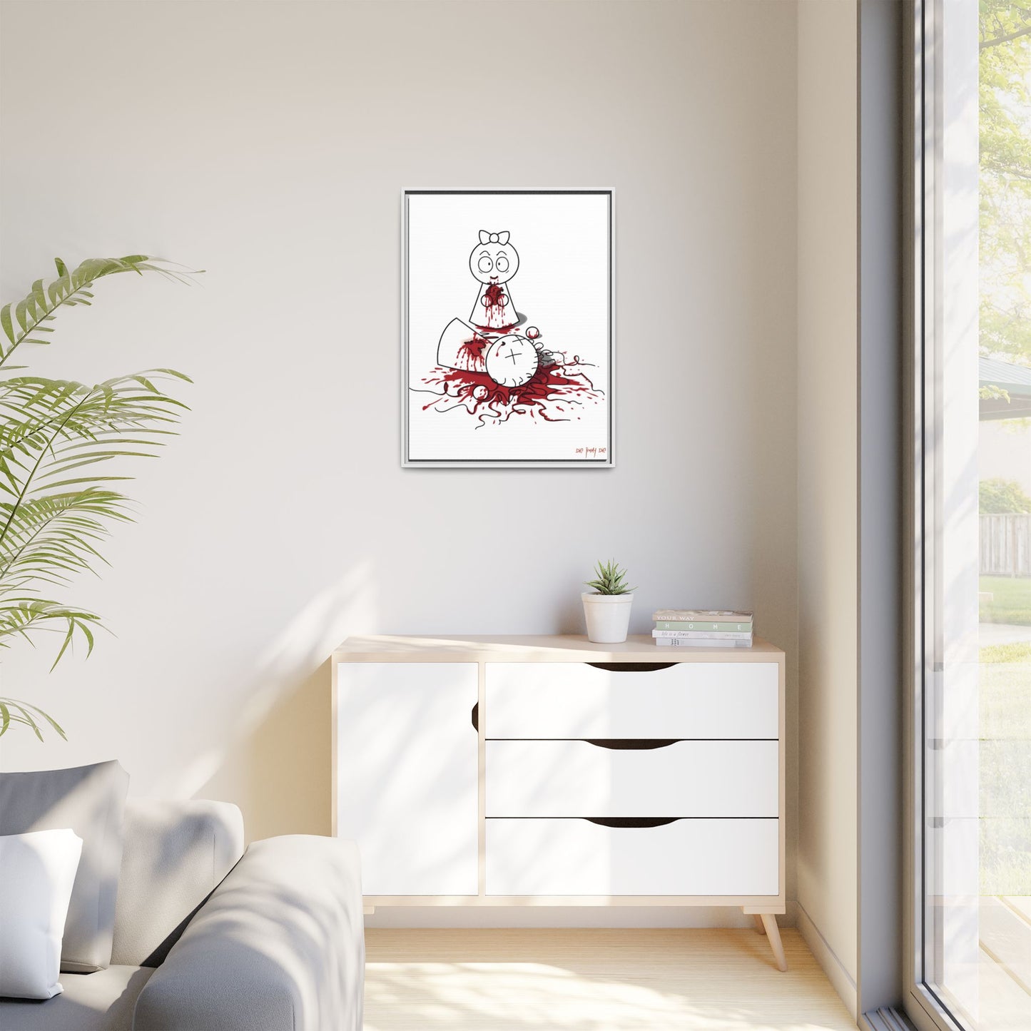 DIE JIMMY DIE - "Your Heart Will Go On" Framed Canvas | Anti-Valentine’s Dark Humor Art Print | 24x32 Cult Cinematic Decor