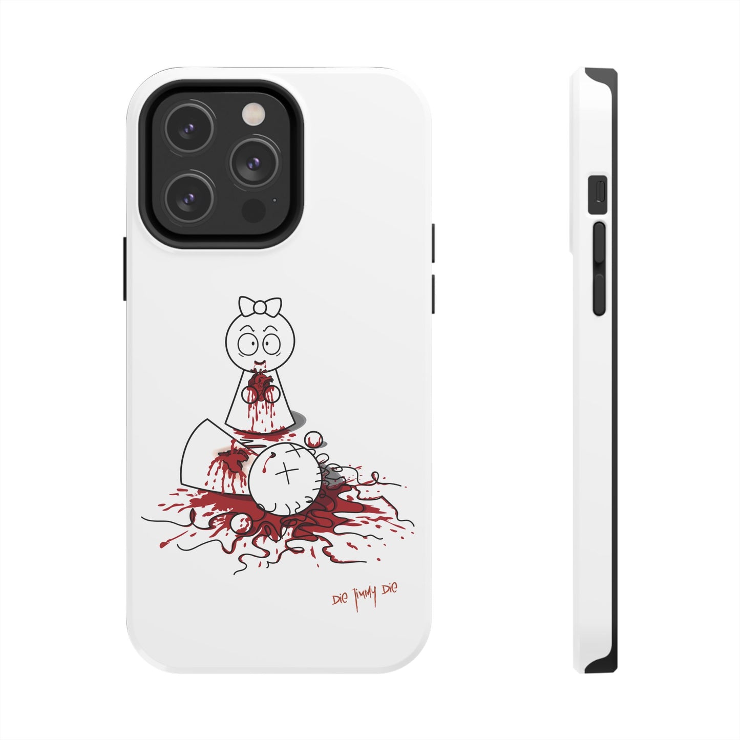 DIE JIMMY DIE - "Your Heart Will Go On" Hard Phone Case | Anti-Valentine’s Dark Humor Artifact | Tough Goth Tech Accessory