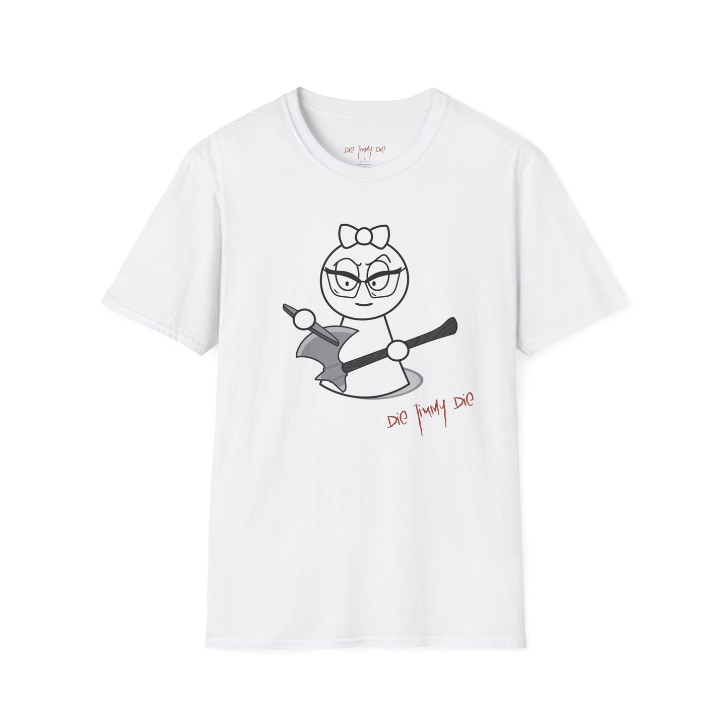 Die Jimmy Die “Sharp as an Axe Frankie” T-Shirt – Dark Humor Graphic Tee, Alt Gothic Streetwear, Cult Saga Apparel, Premium Unisex Gildan 64000 Cotton