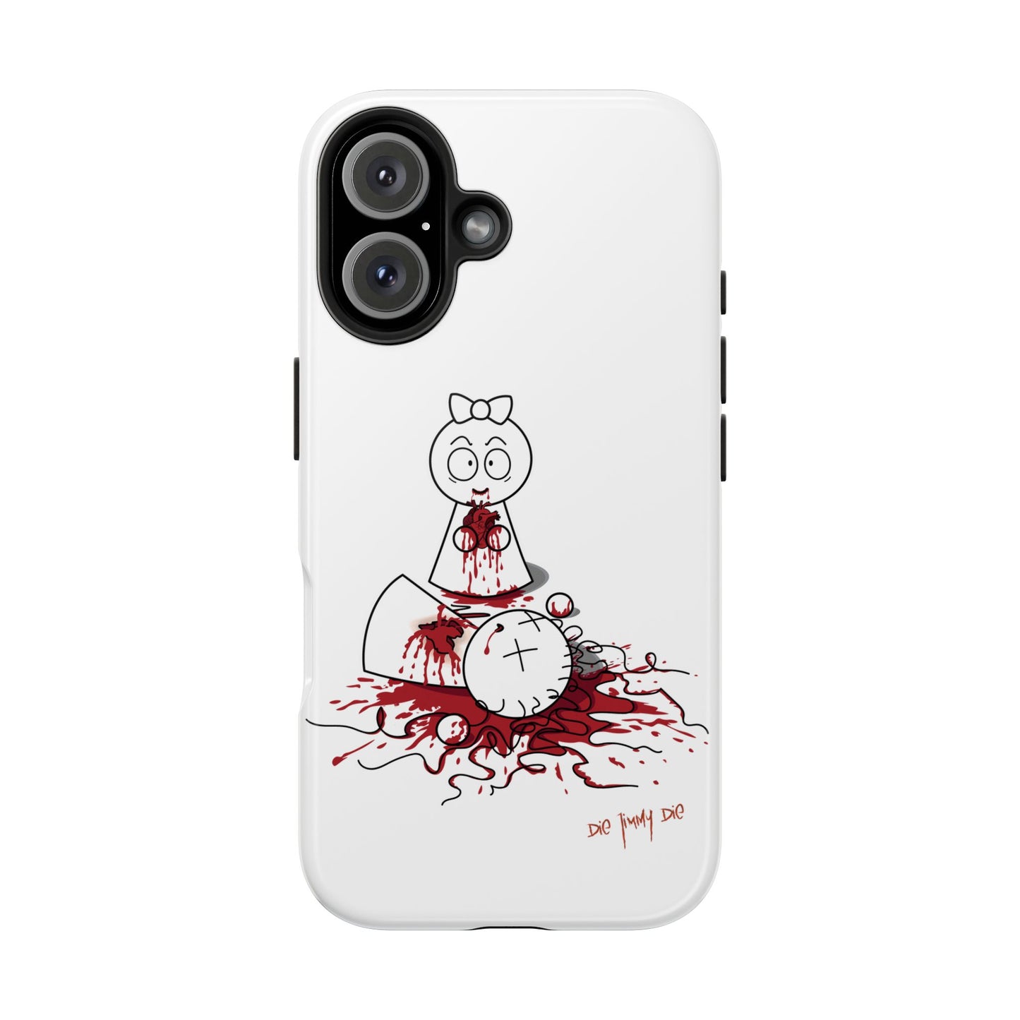 DIE JIMMY DIE - "Your Heart Will Go On" Hard Phone Case | Anti-Valentine’s Dark Humor Artifact | Tough Goth Tech Accessory