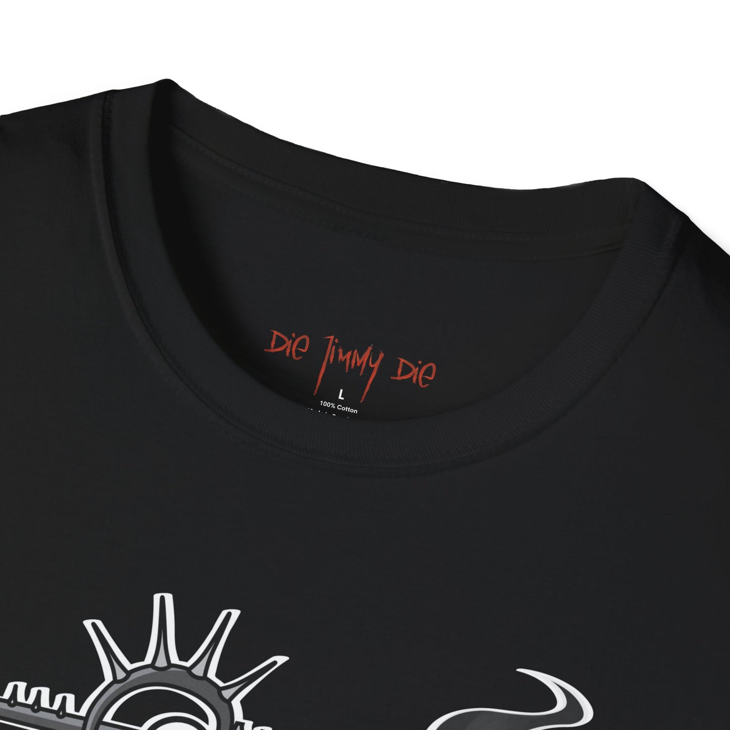 Die Jimmy Die – Warrior Frankie | Comic-Style Action Graphic Tee, Dark Humor Collector Art Shirt, Gildan 64000 Unisex Tee