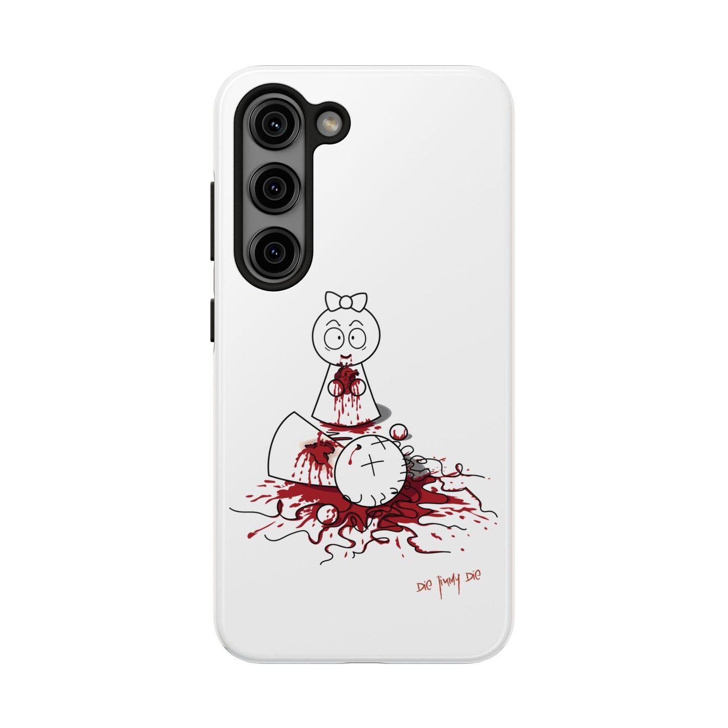 DIE JIMMY DIE - "Your Heart Will Go On" Hard Phone Case | Anti-Valentine’s Dark Humor Artifact | Tough Goth Tech Accessory