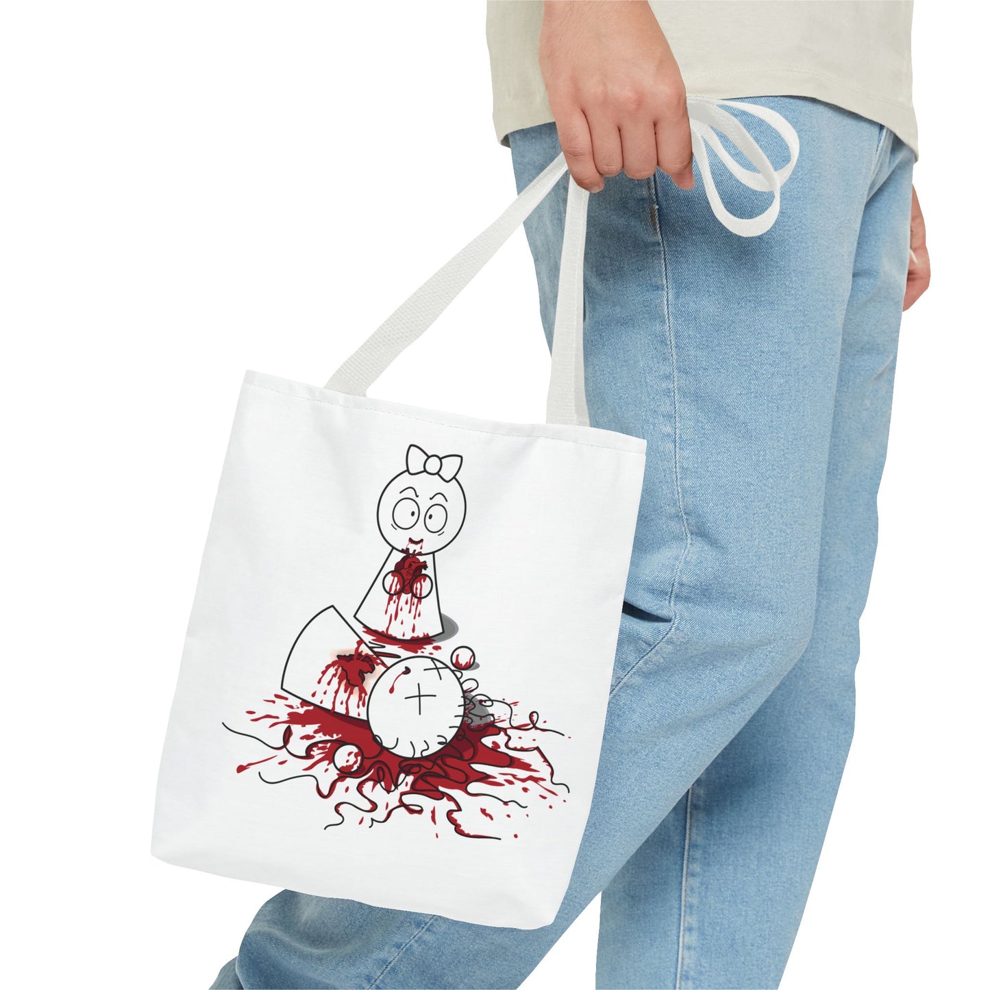 DIE JIMMY DIE - "Your Heart Will Go On" Tote Bag | Anti-Valentine’s Dark Humor Carryall | Alt-Goth Streetwear Artifact