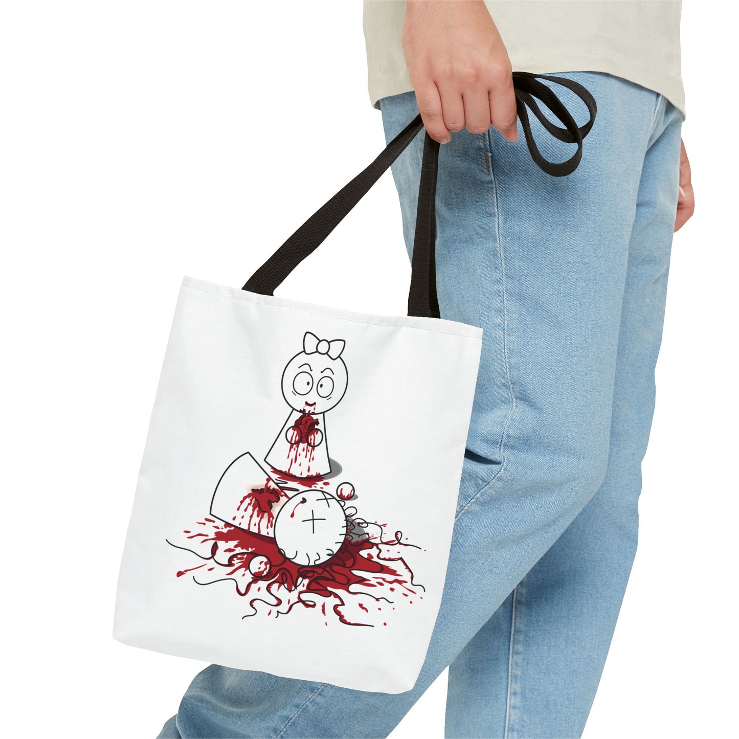 DIE JIMMY DIE - "Your Heart Will Go On" Tote Bag | Anti-Valentine’s Dark Humor Carryall | Alt-Goth Streetwear Artifact