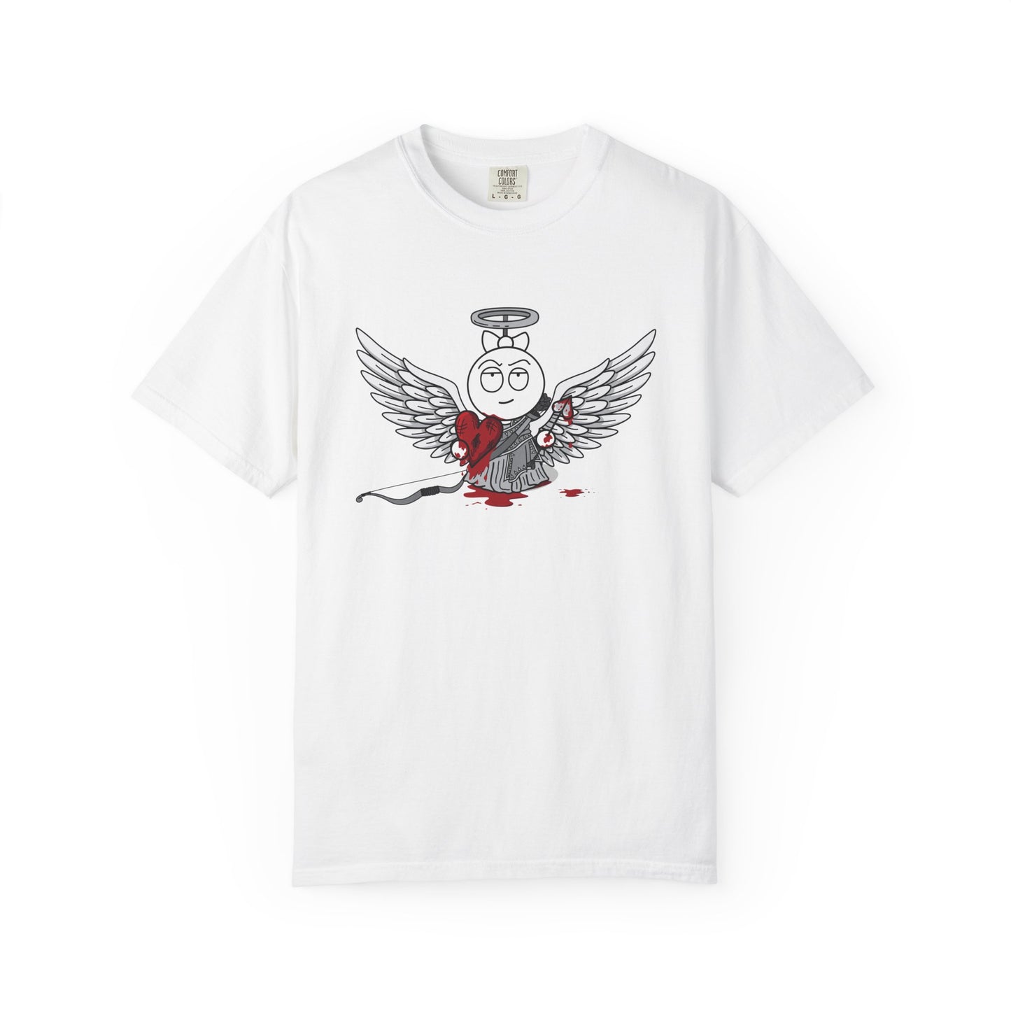 DIE JIMMY DIE - Frankie "Cupid of Carnage" Premium Artifact Comfort Colors® 1717 Tee | Anti-Valentine’s Dark Humor Alt-Goth Apparel | S–4XL