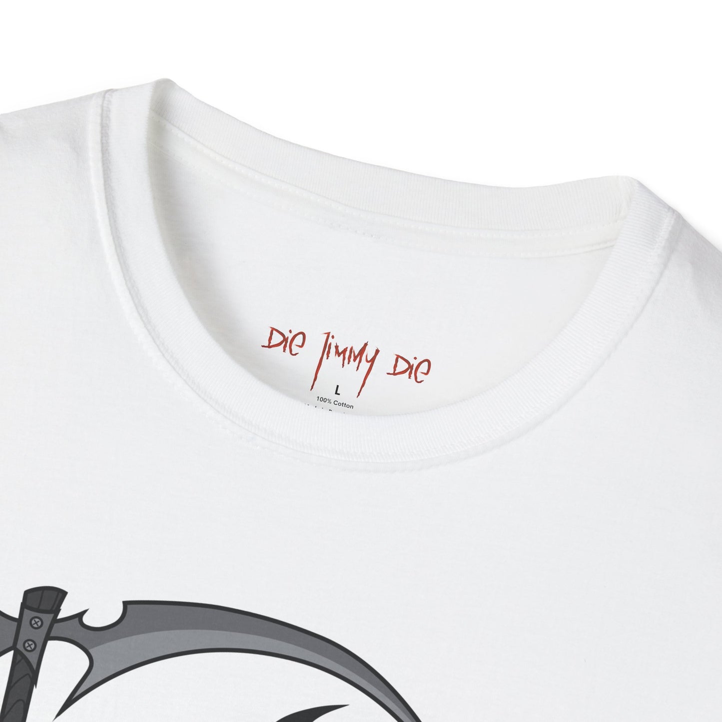Die Jimmy Die – Frankie Reaper | Cute Grim Reaper Cartoon Graphic Tee, Dark Humor Art Shirt, Gildan 64000 Unisex Tee