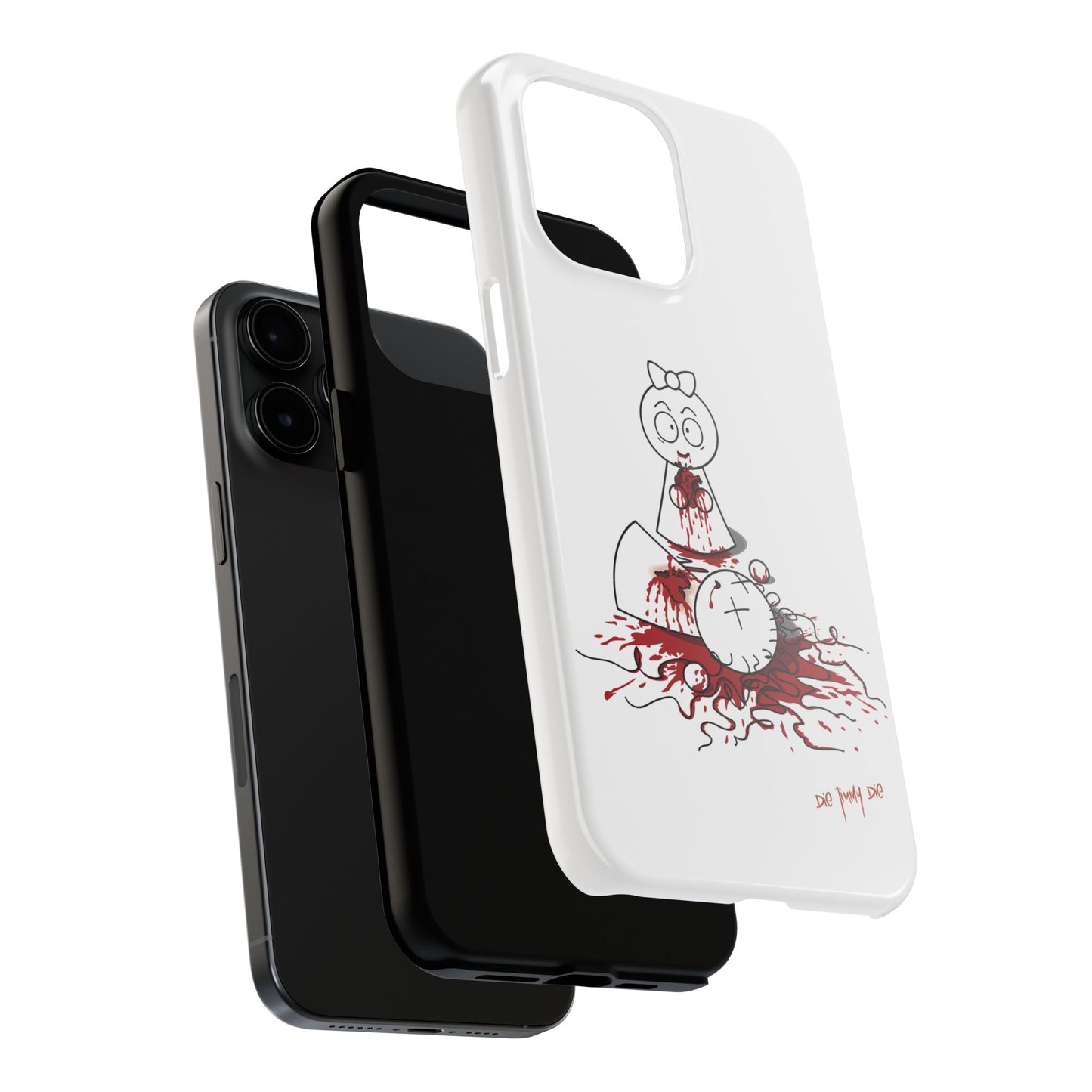 DIE JIMMY DIE - "Your Heart Will Go On" Hard Phone Case | Anti-Valentine’s Dark Humor Artifact | Tough Goth Tech Accessory