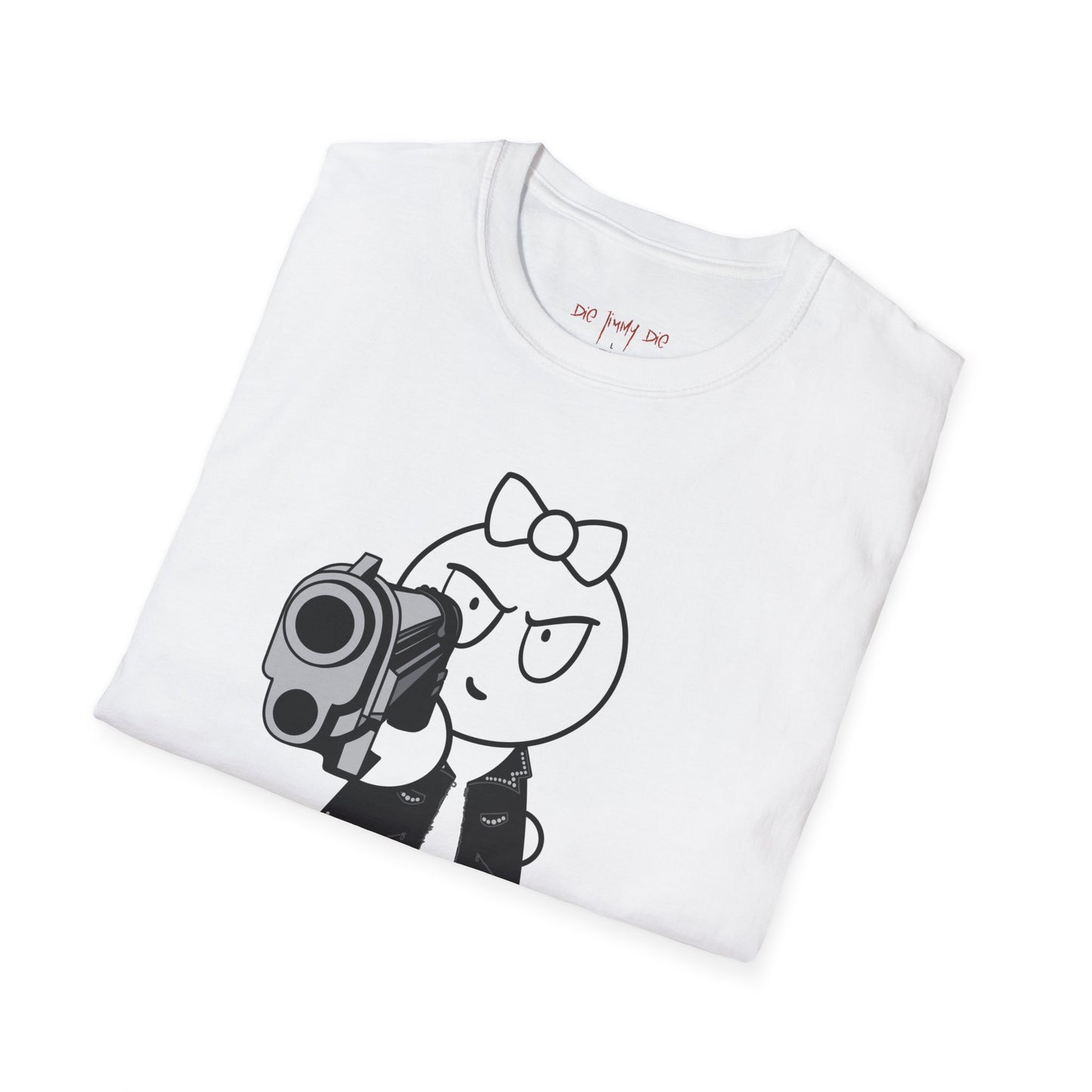 Die Jimmy Die – Badass Frankie | Dark Humor Graphic Comic Tee, Collector Art Shirt, Gildan 64000 Unisex Tee